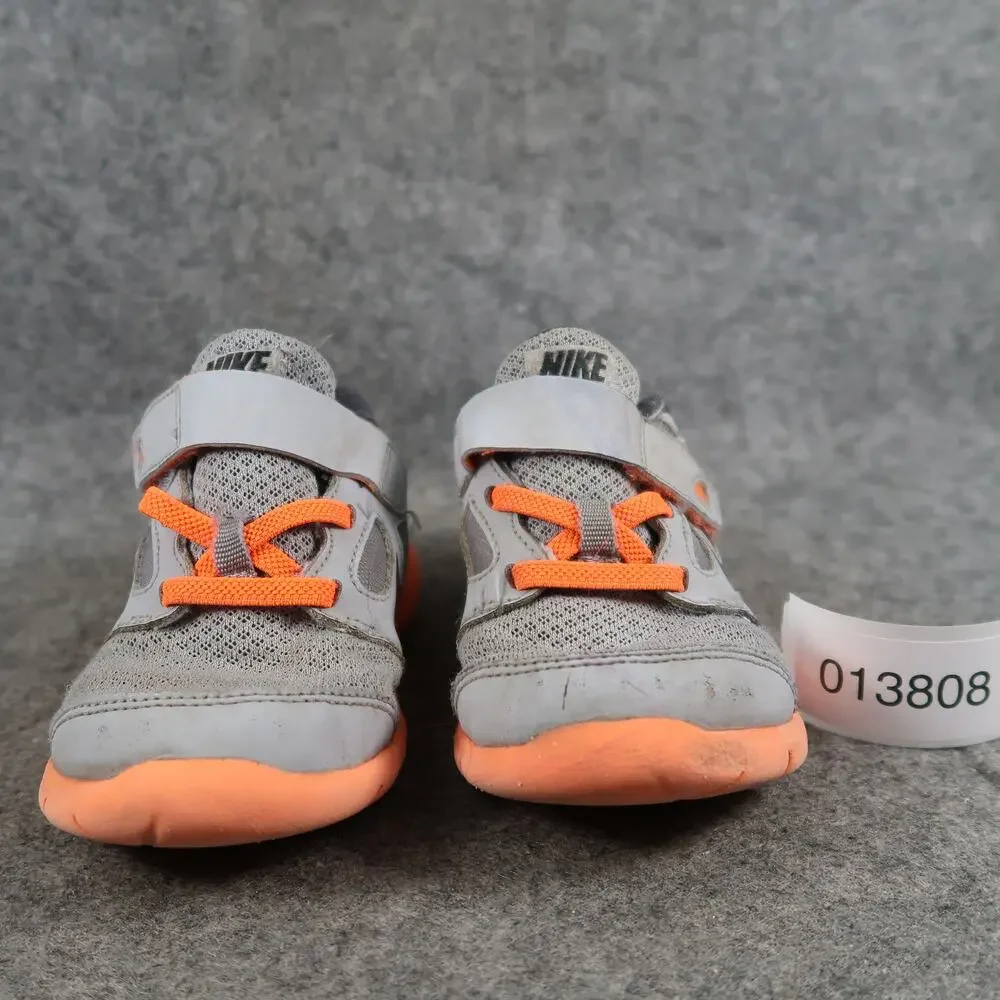 Nike Shoes Kids 10C Athletic Trainer Free 5 Sneakers Casual Easy On Grey Orange - Picture 2 of 12